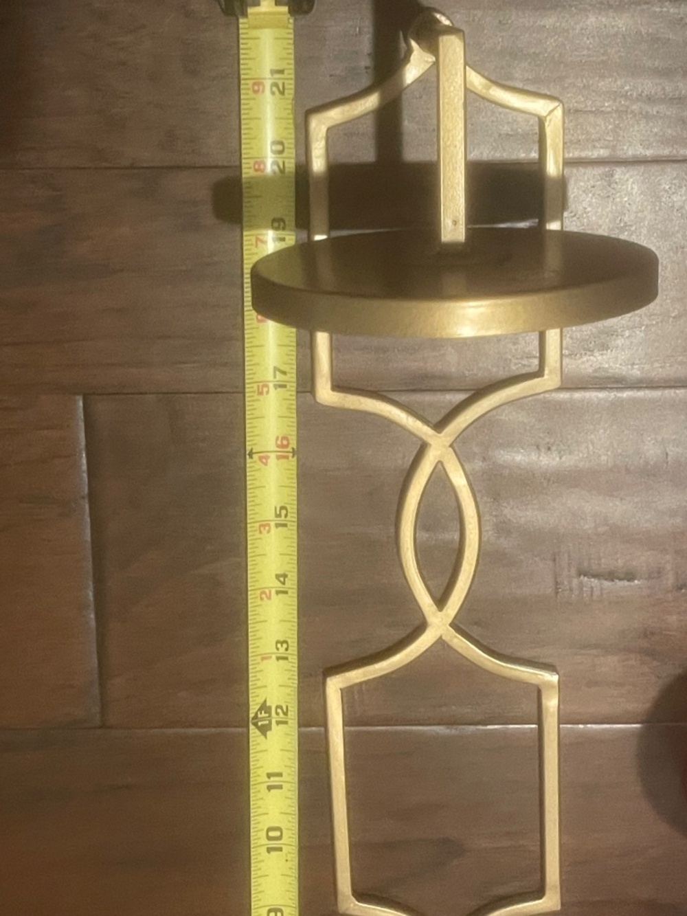 Vintage Gold Metal finish Wall Candle Holders with candles that have never been - Picture 6 of 8